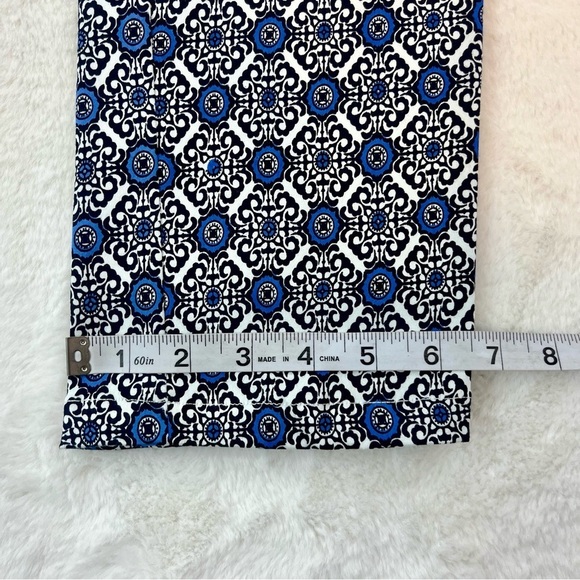 Jude Connally Womens Lucia Crop Stretch Knit Pants Blue Geometric Size Small - Picture 15 of 15